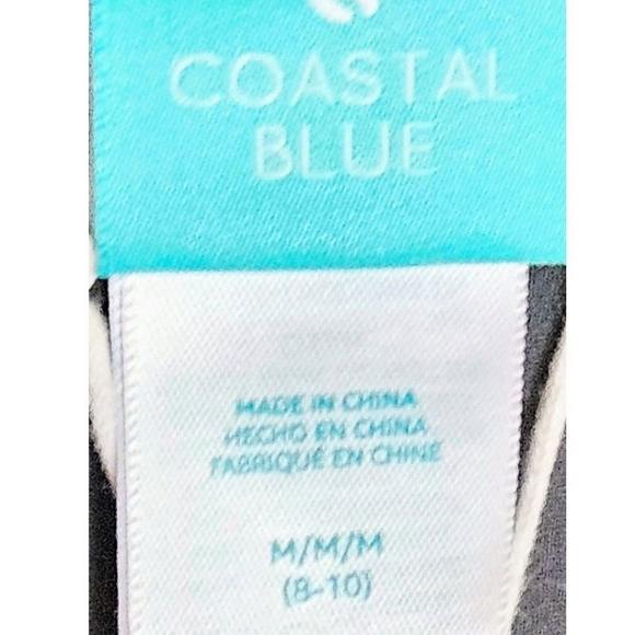 Coastal Blue Women's Halter Bikini Top Size M JadedStripe/Ebony NWT - Picture 8 of 13